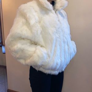 White Rabbit Fur Coat